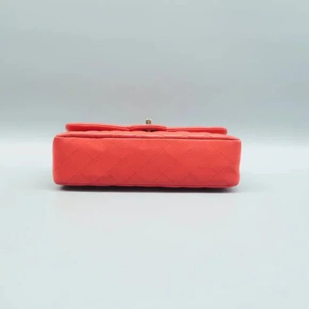 100% Authentic CHANEL CF Red Leather Shoulder Bag - Picture 6 of 12